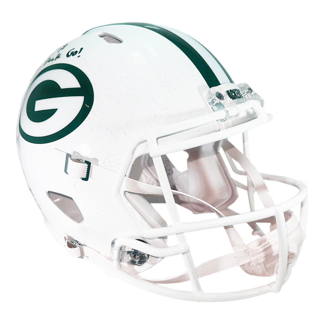 Randall Cobb Signed Go Pack Go! Inscription Green Bay Packers Alt 2024 Authentic Speed Full-Size Football Helmet (JSA)