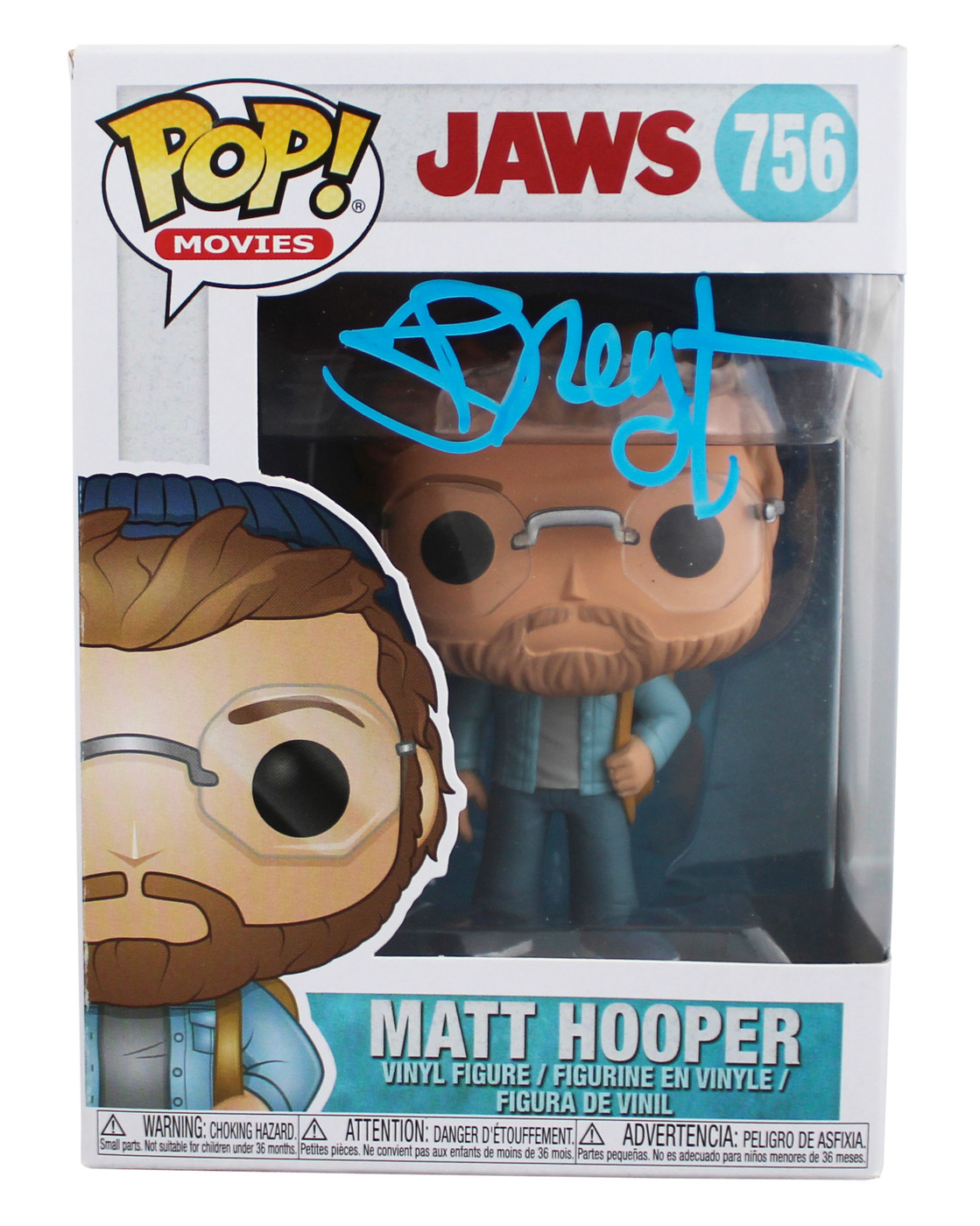 Richard Dreyfuss Jaws Signed Matt Hooper #756 Funko Pop Figure BAS Wit #WA333239