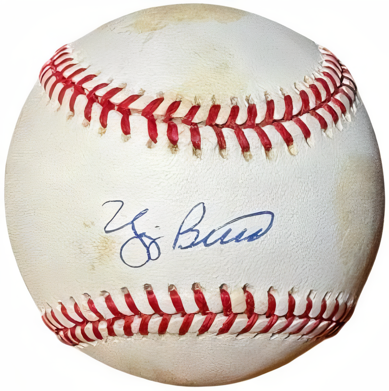 Yogi Berra Signed Roal Rawlings Official American League Baseball Toned  Coa (Hof/New York Yankees)
