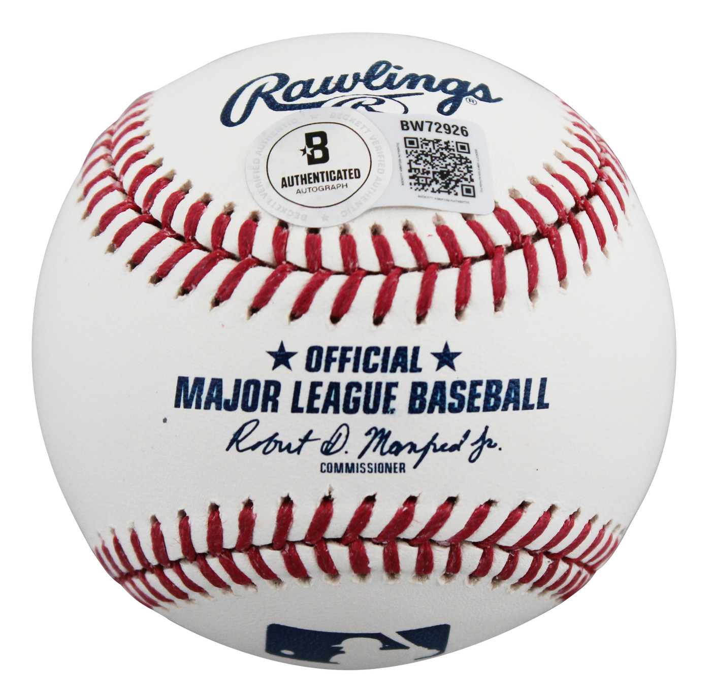 Cubs Ben Zobrist Authentic Signed Robert Manfred OML Baseball Autographed BAS