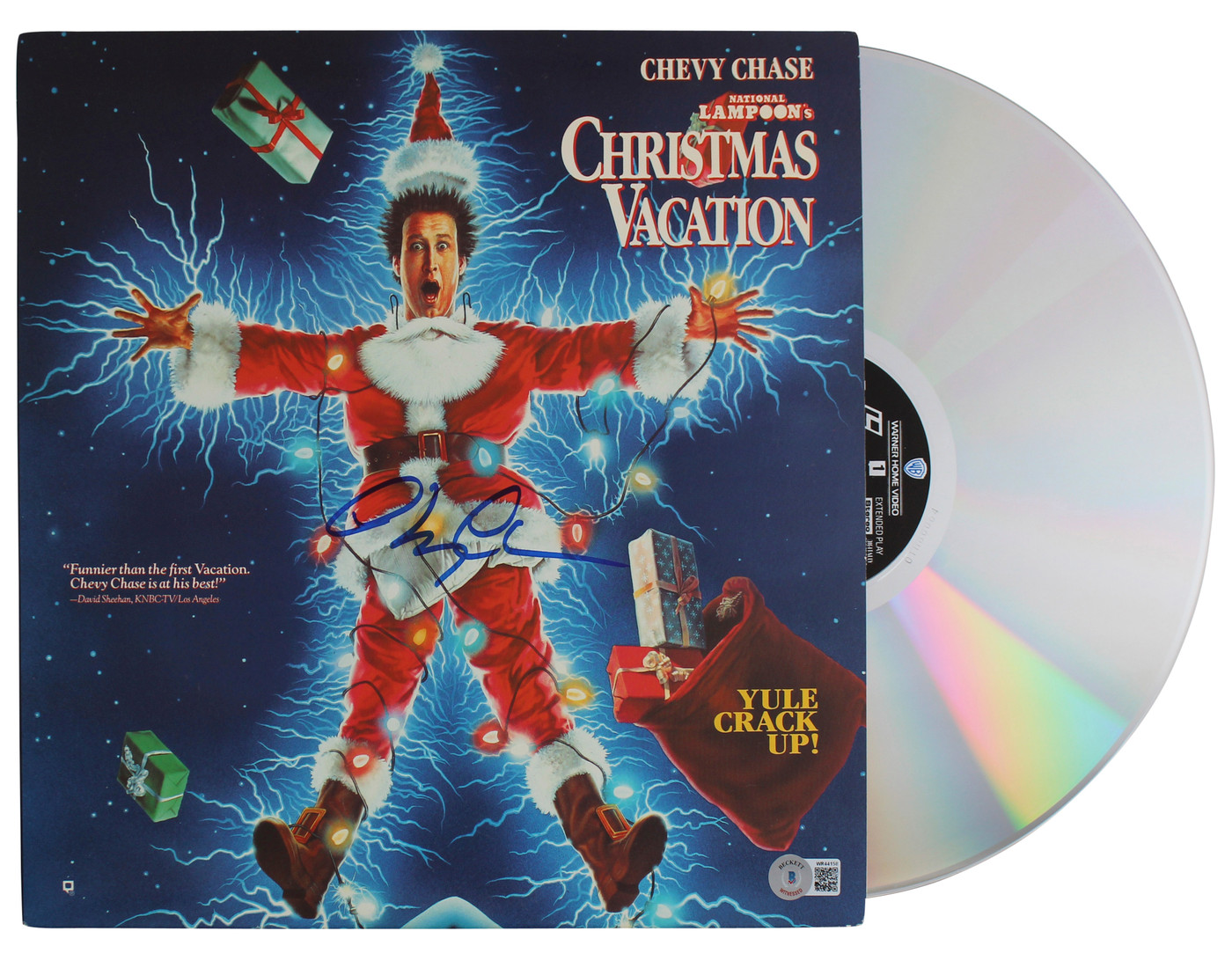 Chevy Chase Signed Christmas Vacation Laserdisc Cover W/Disk BAS Wit #WR44158