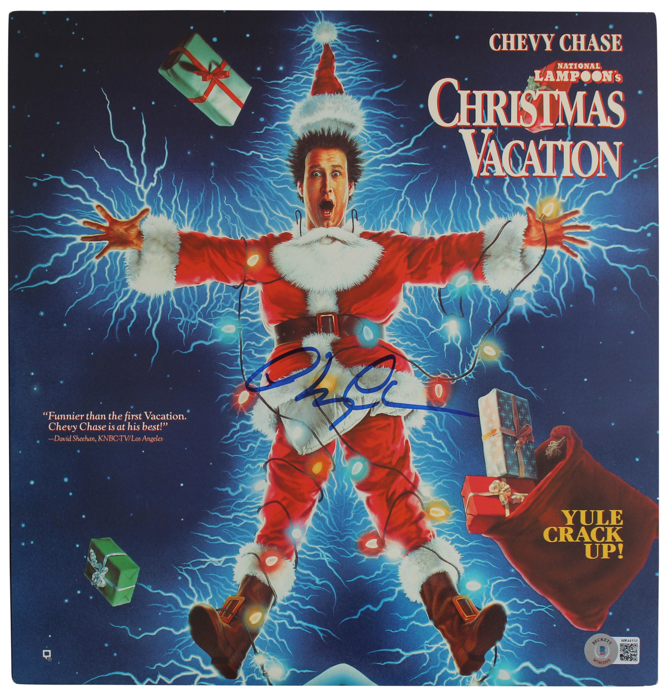 Chevy Chase Signed Christmas Vacation Laserdisc Cover W/Disk BAS Wit #WR44158