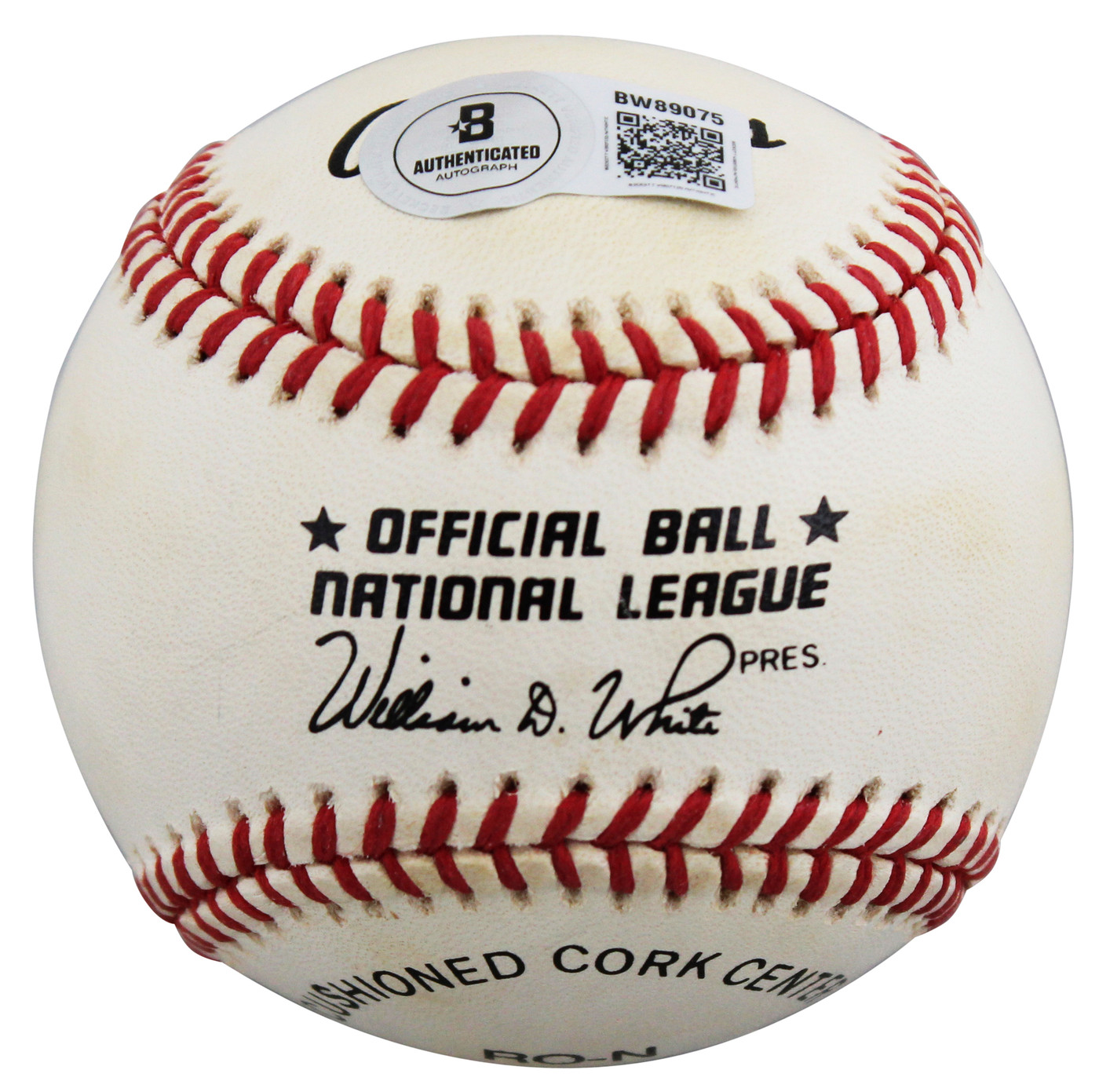Cardinals Stan Musial Authentic Signed William White ONL Baseball BAS #BW89075