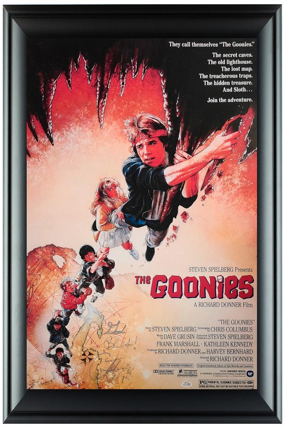 Corey Feldman The Goonies Signed Framed 24x36 Poster ACOA Exact Proof ACOA