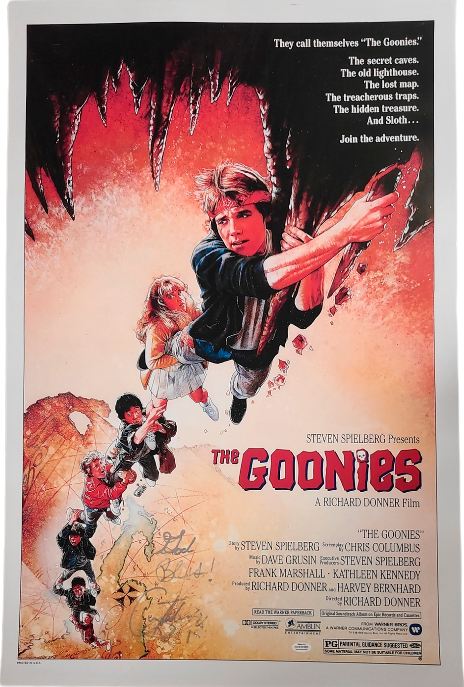 Corey Feldman The Goonies Signed Framed 24x36 Poster ACOA Exact Proof ACOA