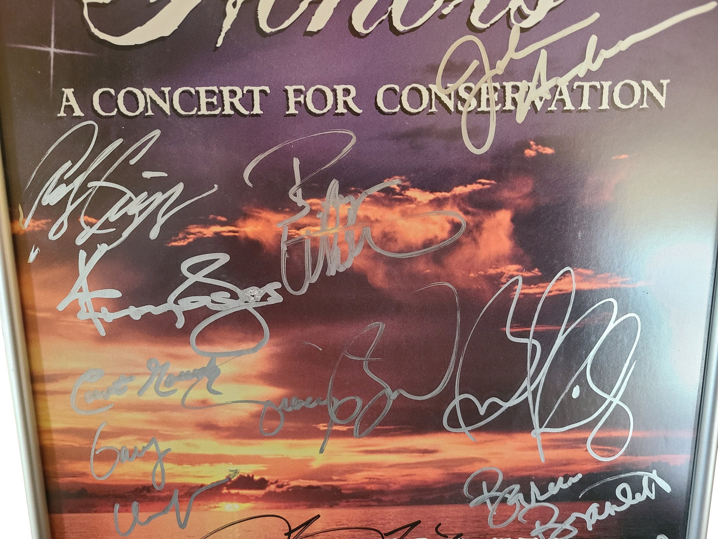 Grand Ole? Opry Multi-Autographed Framed Poster Kenny Rogers Brad Paisley Plus