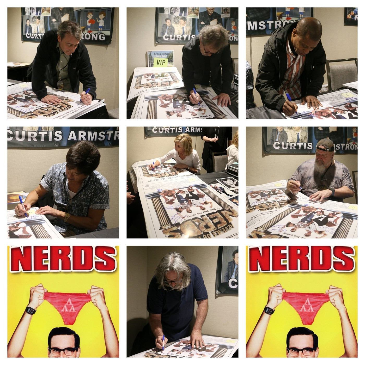 Revenge Of The Nerds Cast Signed Full Sized Movie Poster Exact Photo Proof Version 1