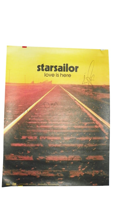 Starsailor Signed Autographed Love Is Here Poster