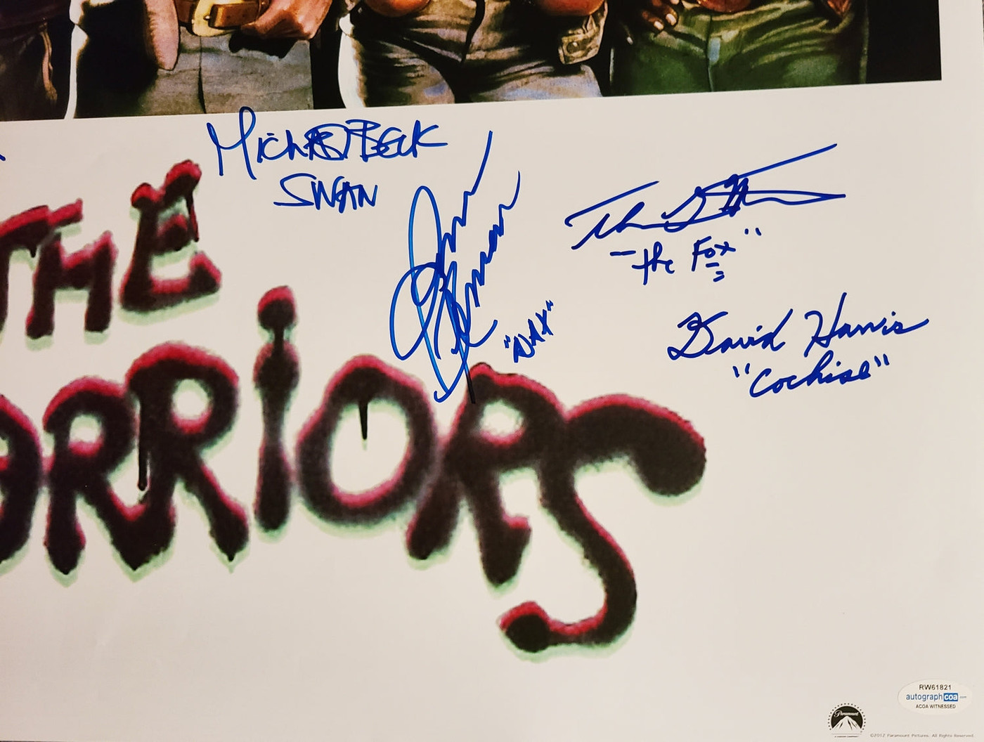 The Warriors Cast Signed Autographed Framed 24x36 Poster Exact Photo Proof ACOA