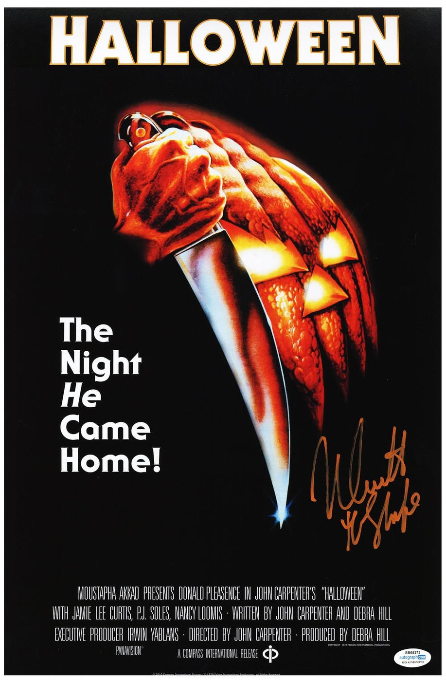 Nick Castle Signed Autographed Halloween 12x18 Poster Exact Photo Proof ACOA