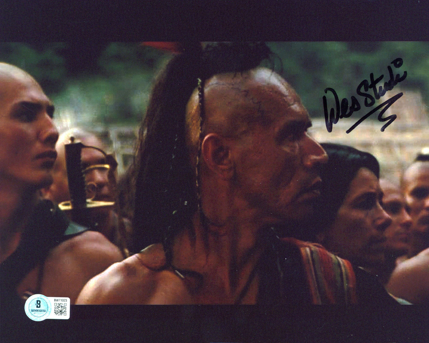 Wes Studi The Last of the Mohicans Authentic Signed 8x10 Horizontal Photo BAS 6