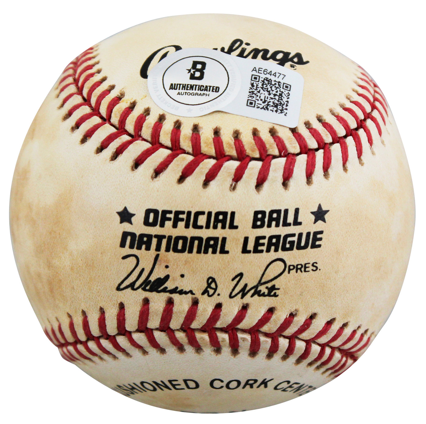 Giants Willie Mays Authentic Signed William White ONL Baseball BAS #AE64477