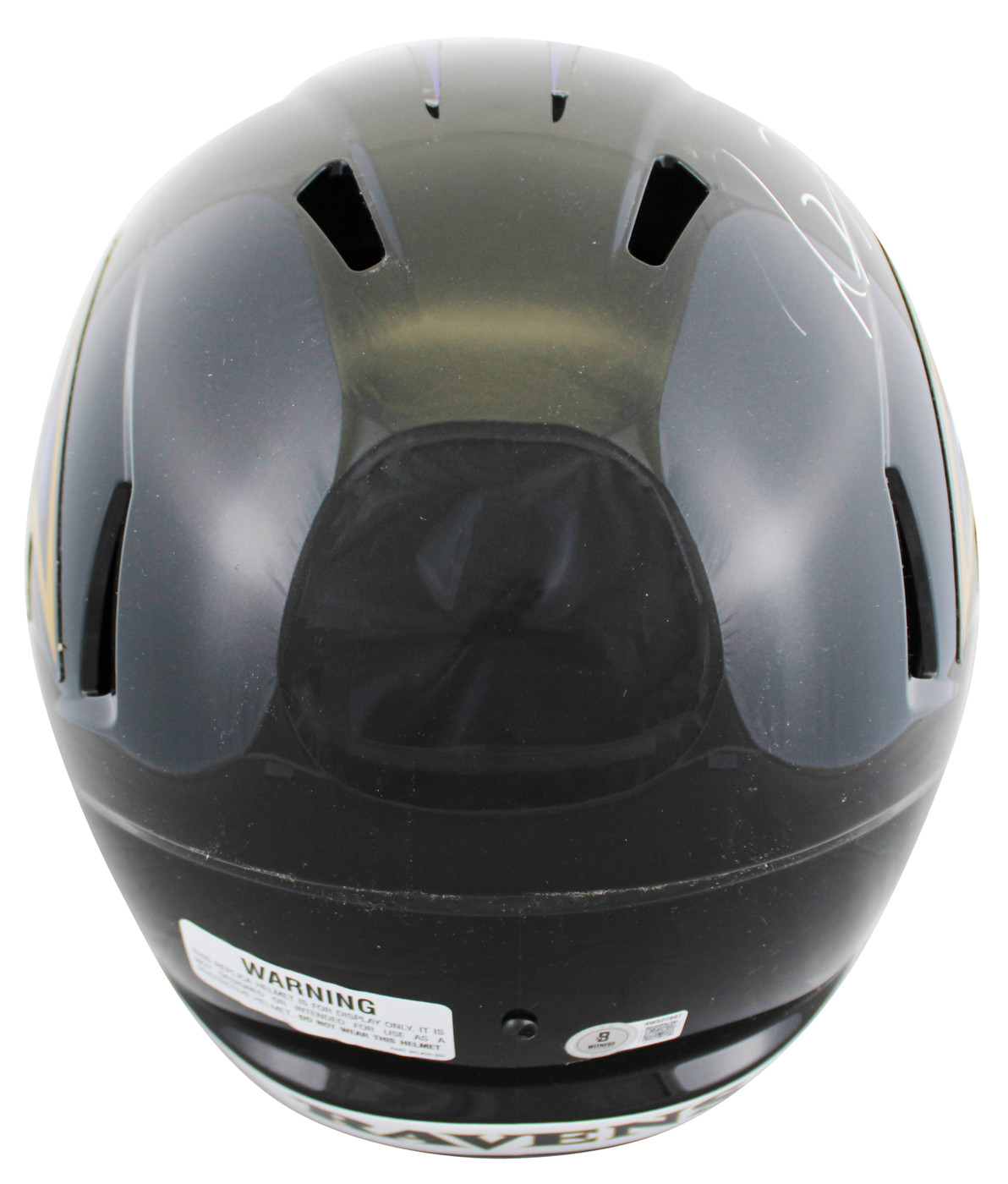 Ravens Ray Lewis Signed Full Size Speed Rep Helmet BAS Witnessed #4W527887