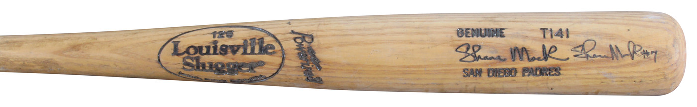 Padres Shane Mack Signed Game Used Louisville Slugger Player Model Bat BAS