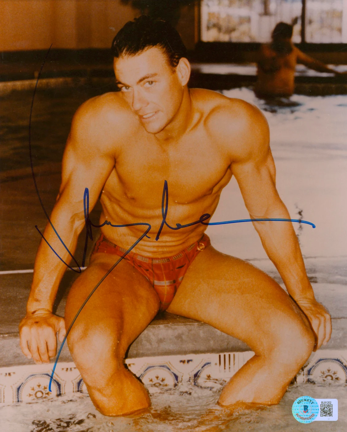 Jean-Claude Van Damme Bloodsport Authentic Signed 8x10 Photo BAS #BL81202