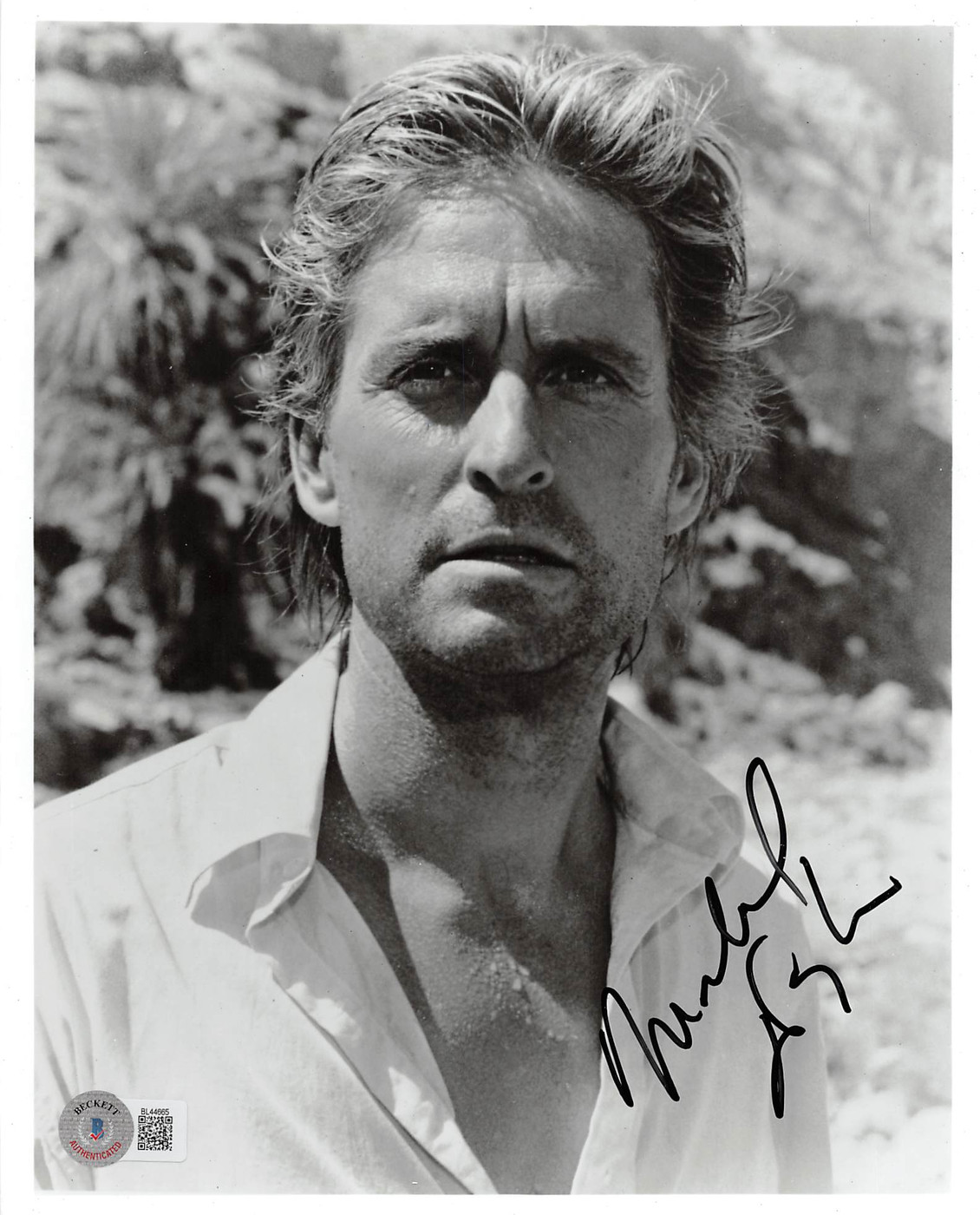 Michael Douglas The Jewel of the Nile Authentic Signed 8x10 Photo BAS #BL44665
