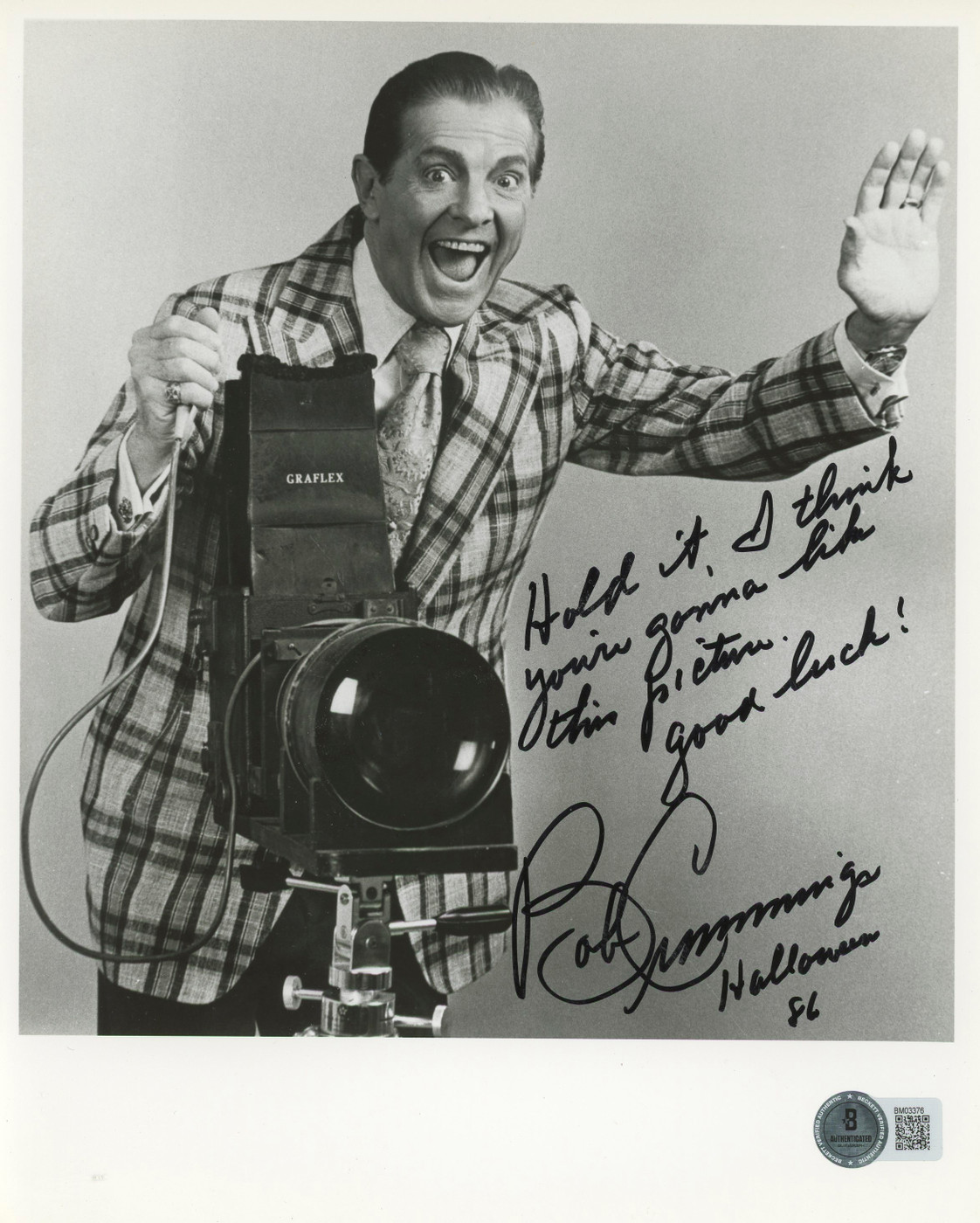 Robert Cummings Dial M for Murder "Hold It" Signed 8x10 Photo BAS #BM03376