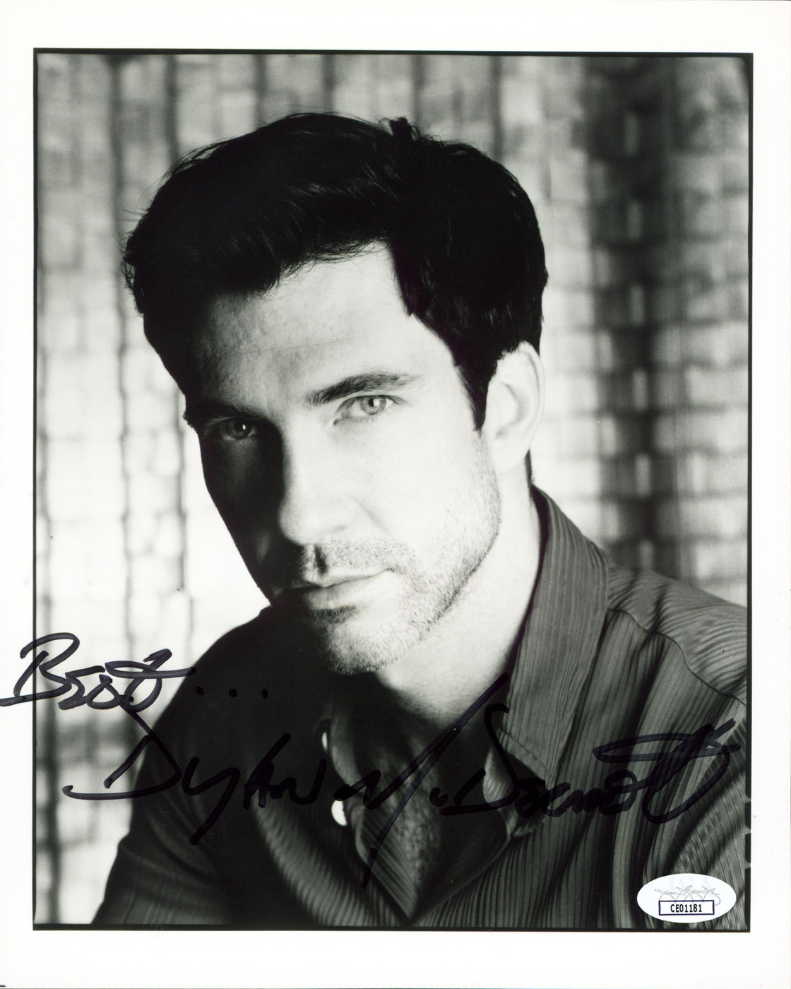 Dylan McDermott Dark Blue "Best" Authentic Signed 8x10 Photo JSA #CE01181