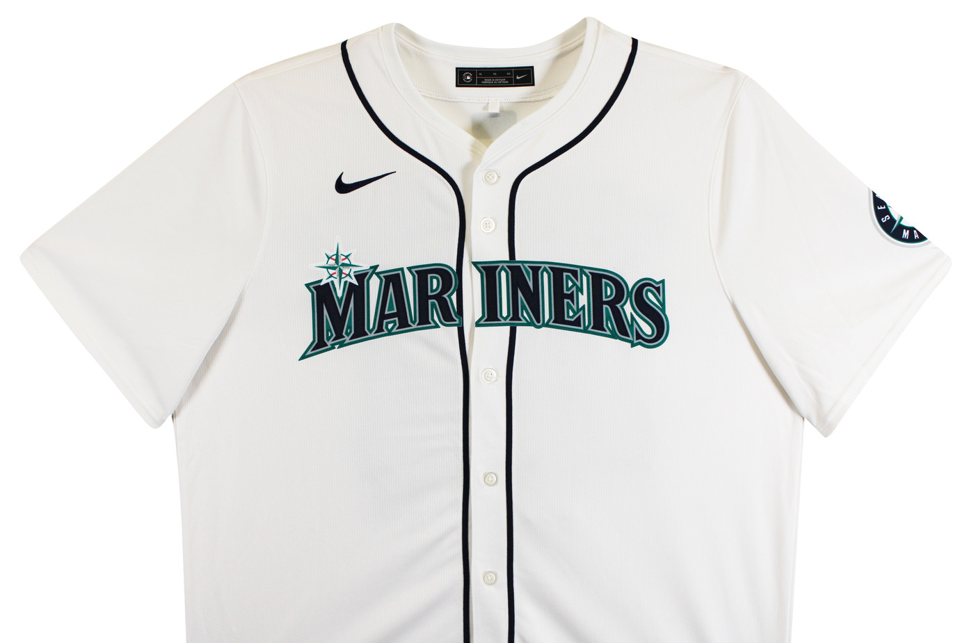 Mariners Julio Rodriguez Authentic Signed White Nike Jersey Autographed BAS