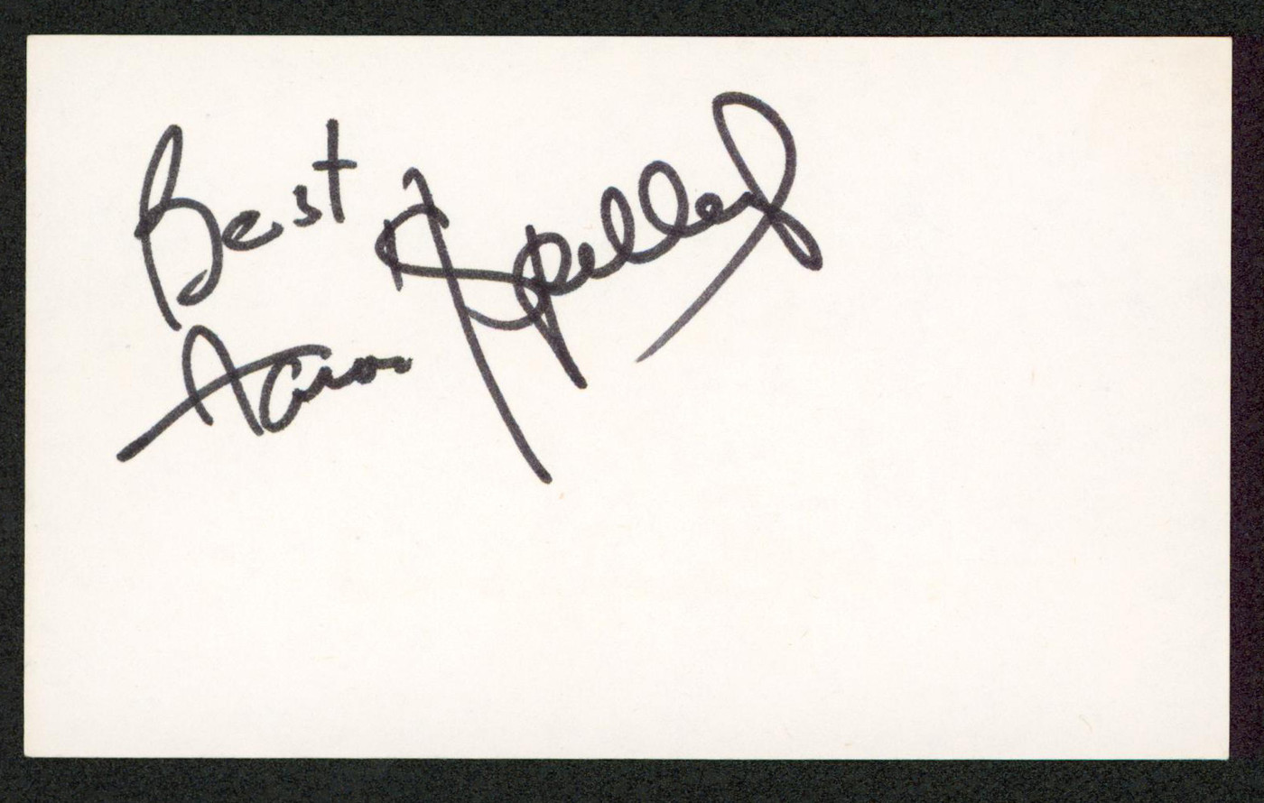 Aaron Spelling Charlie's Angels "Best" Signed 3x5 Index Card BAS #BW70033