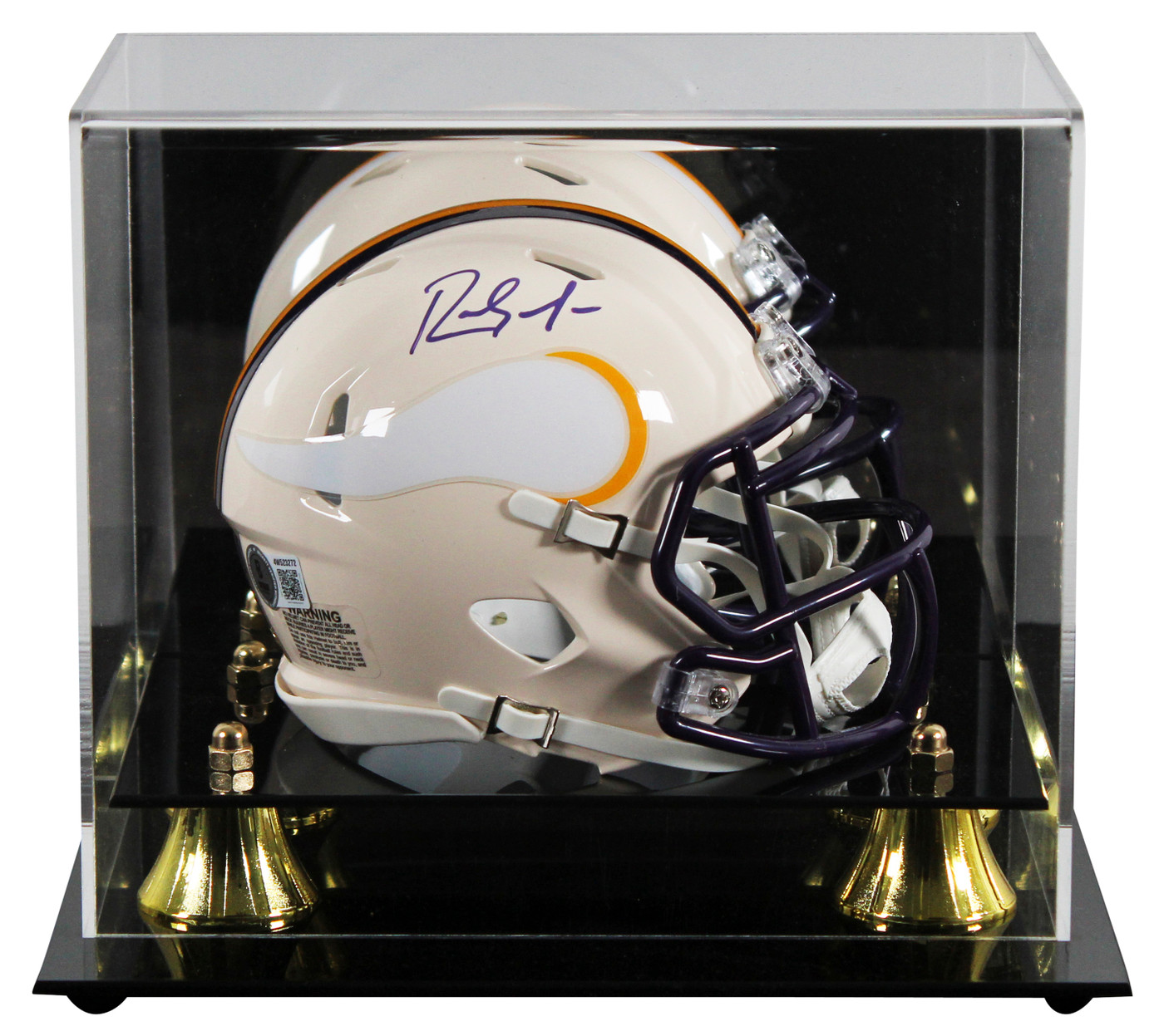Vikings Randy Moss Authentic Signed Retro Mini Helmet W/ Case BAS Witnessed