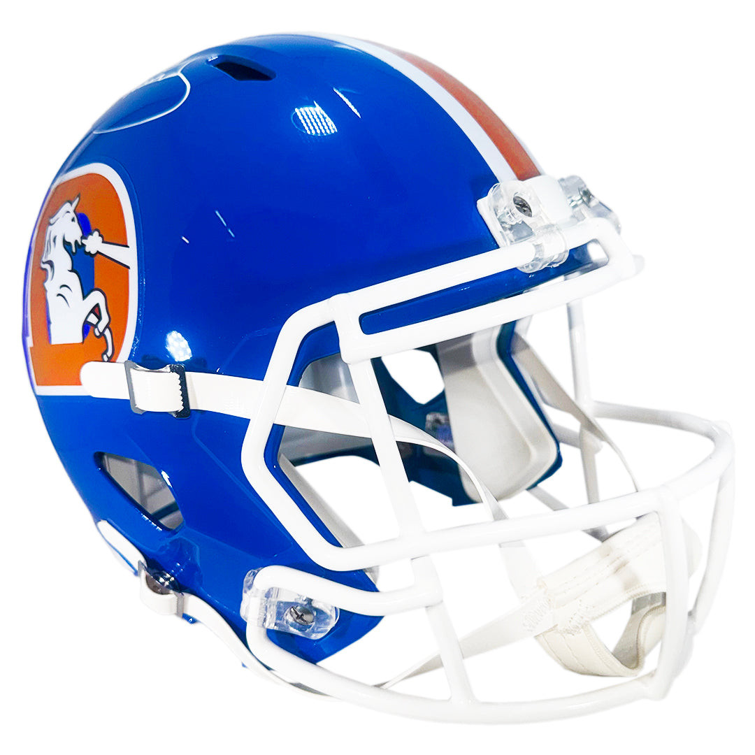 Karl Mecklenburg Signed Denver Broncos Throwback 75-96 Speed Full-Size Replica Football Helmet (JSA)