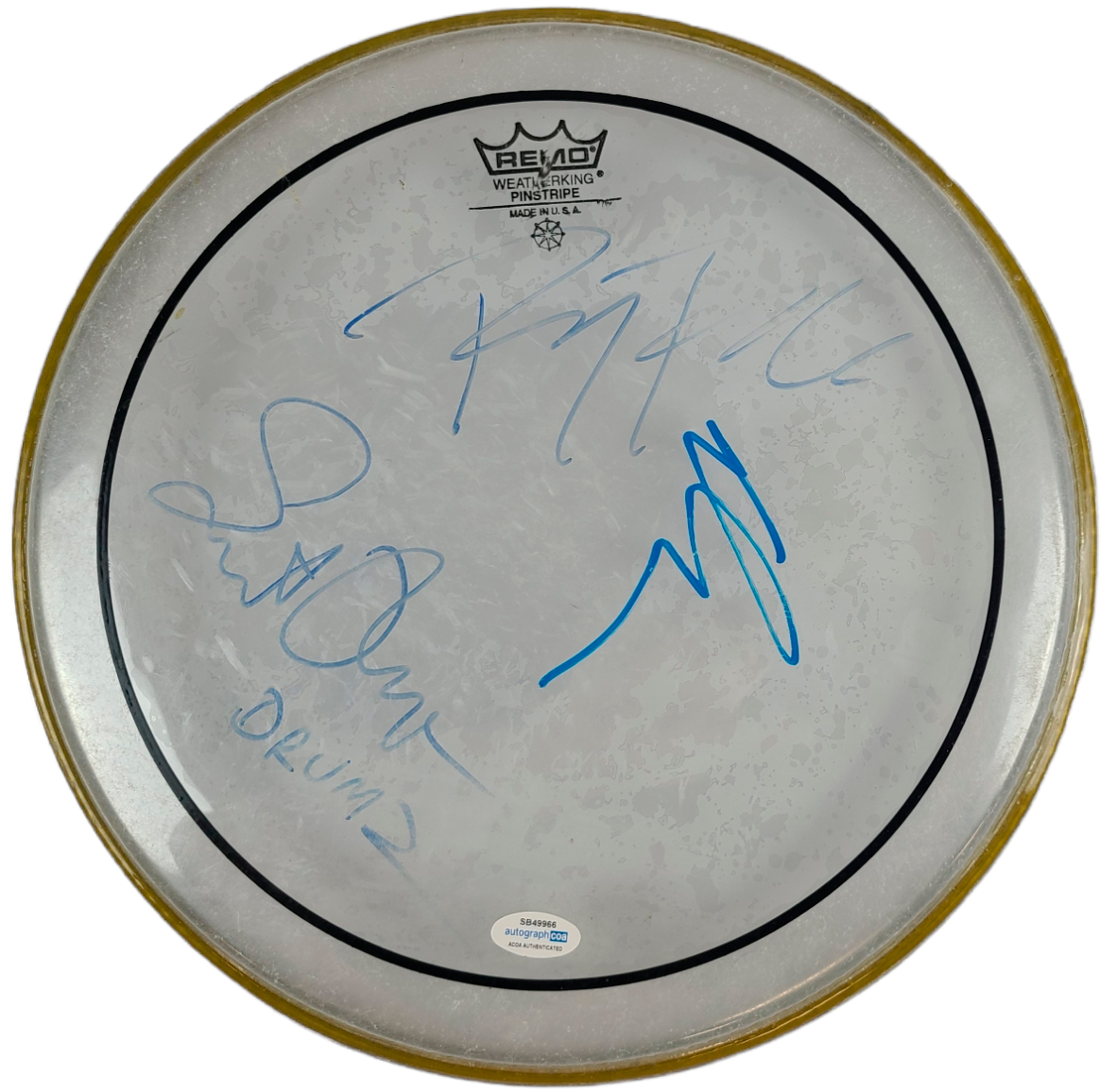 Jane's Addiction Signed Concert Used 12 Inch Drum Head Drumhead ACOA