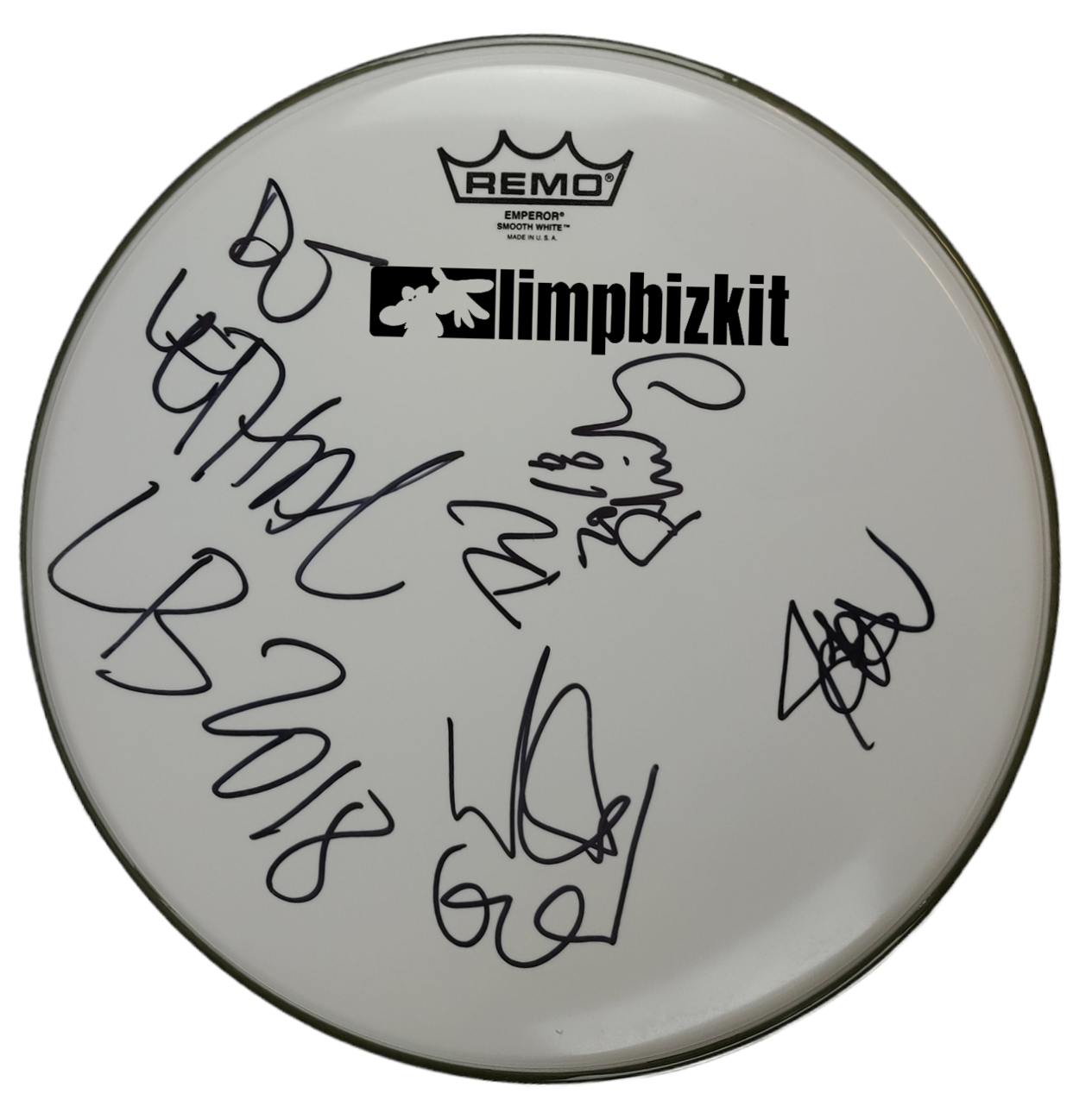 Limp Bizkit Signed 12 Inch Drum Head Drumhead ACOA