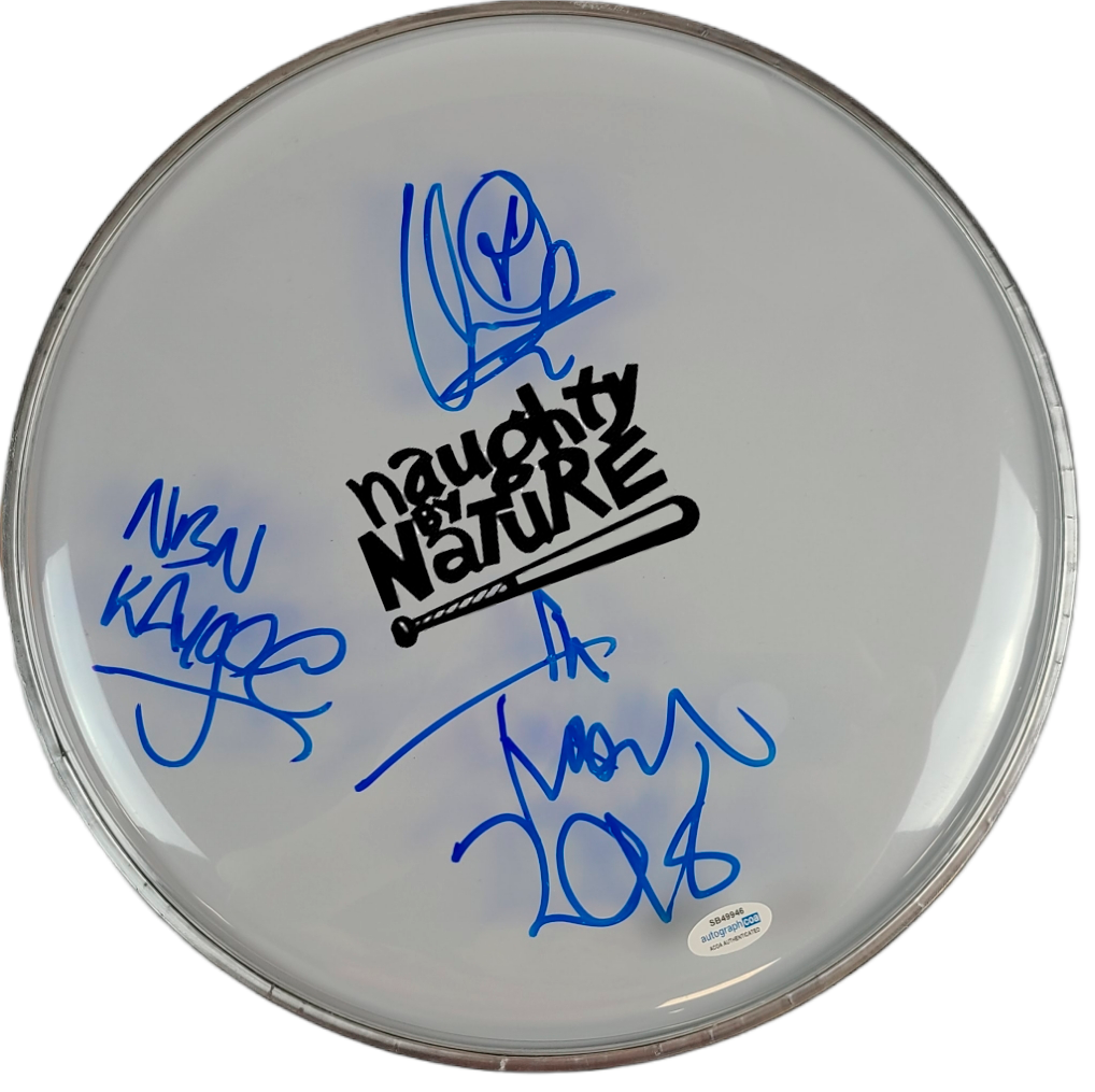 Naughty By Nature Signed Custom Framed Drum Head Drumhead Display ACOA