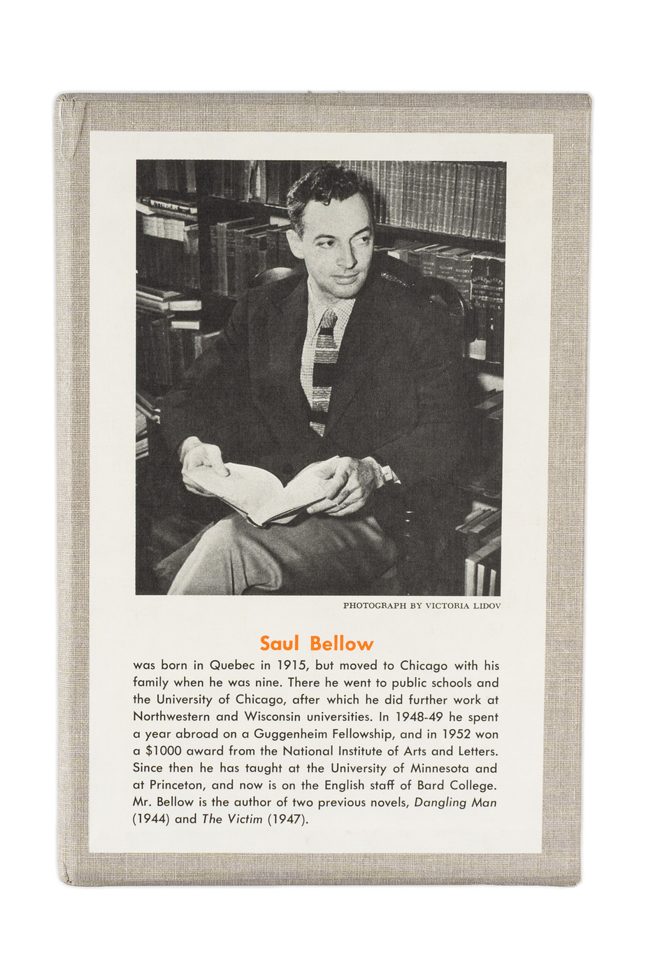 The Adventures of Augie March First Edition Library Printing