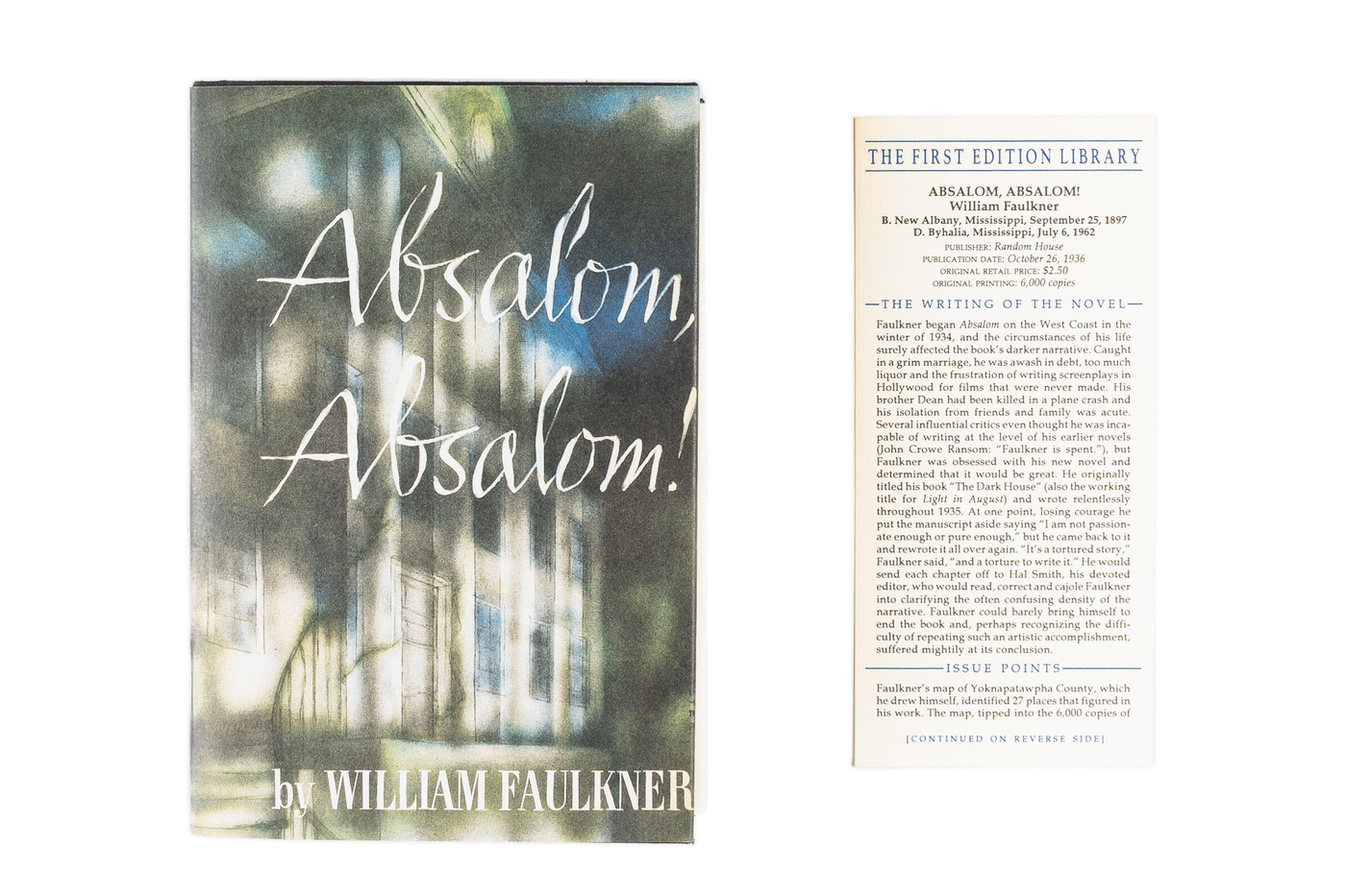 Absalom, Absalom! First Edition Library Printing
