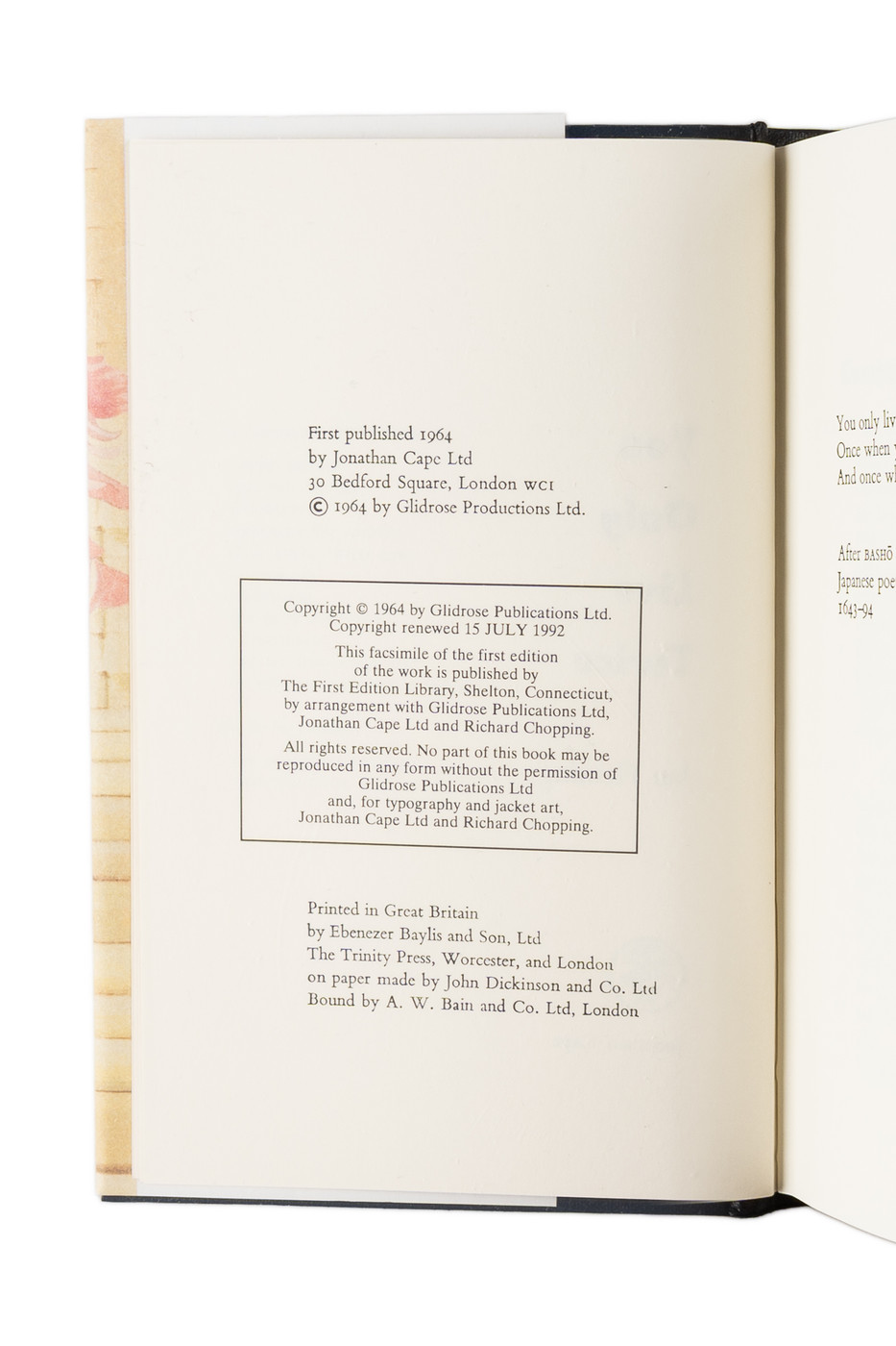 You Only Live Twice First Edition Library Printing