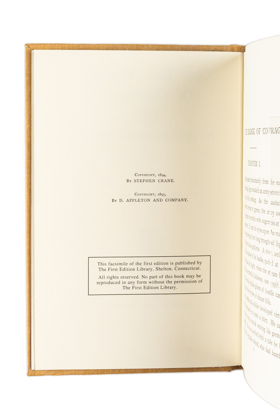 The Red Badge of Courage First Edition Library Printing