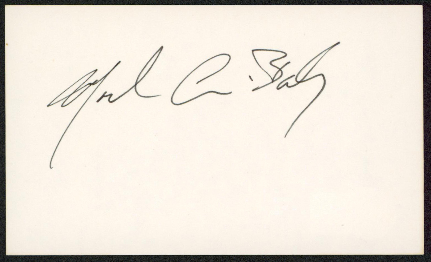 Mark Baker Peppa Pig Authentic Signed 3x5 Index Card Autographed BAS #BW70134
