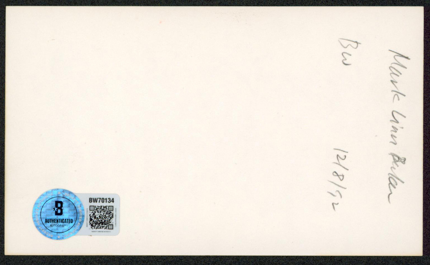 Mark Baker Peppa Pig Authentic Signed 3x5 Index Card Autographed BAS #BW70134