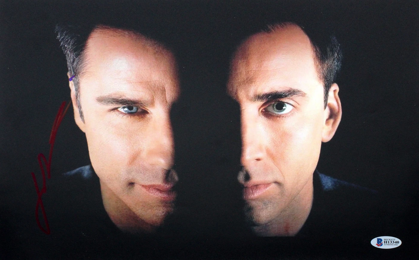 John Travolta Face/Off Authentic Signed 11x14 Photo Autographed BAS #H13340