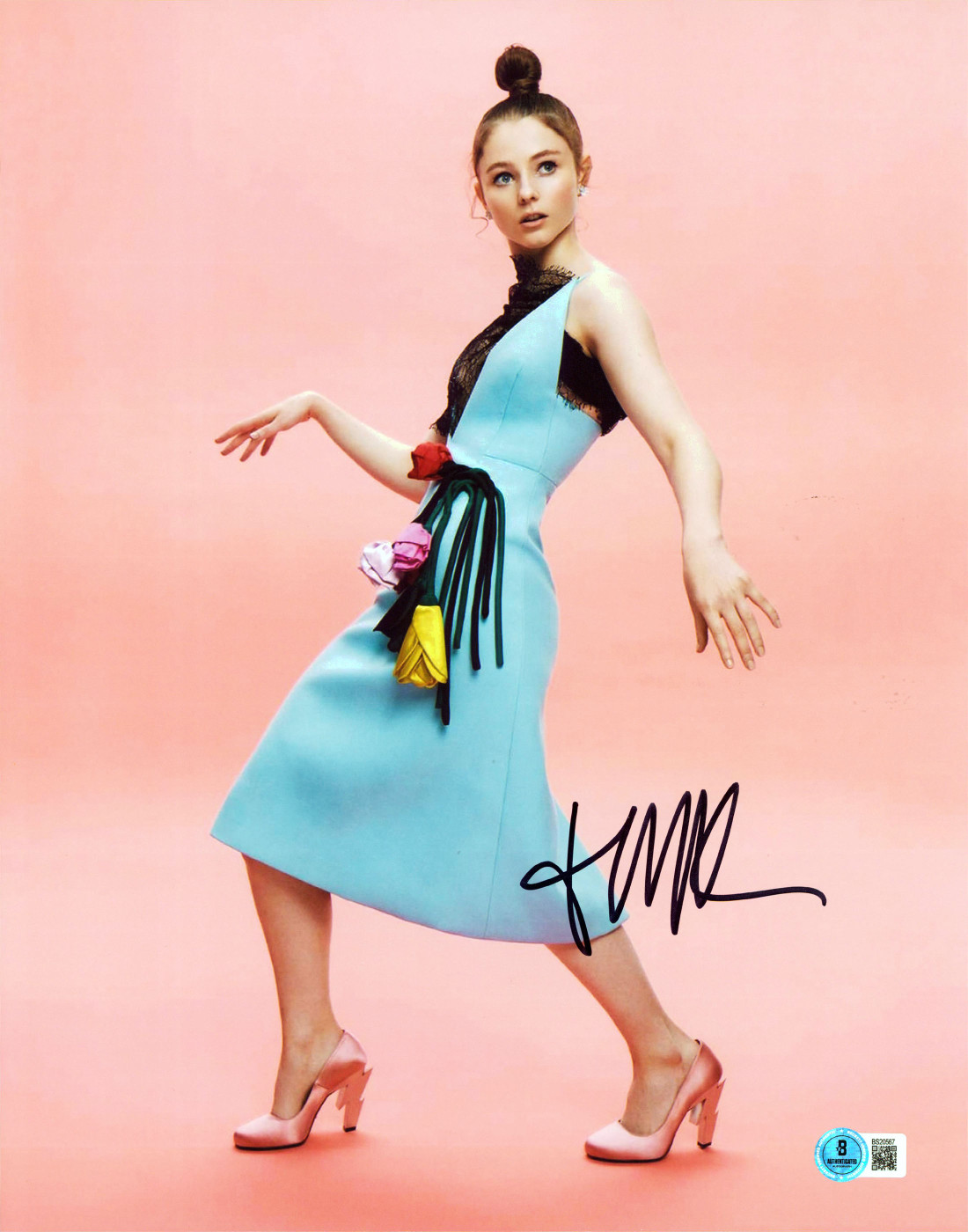 McKenzie Thomasin Jojo Rabbit’s Authentic Signed 11x14 Photo BAS #BS20567