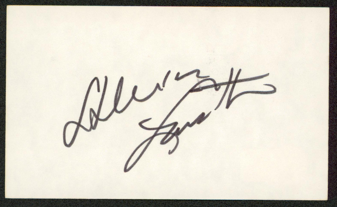 Alexis Smith Gentleman Jim Authentic Signed 3x5 Index Card Autographed BAS