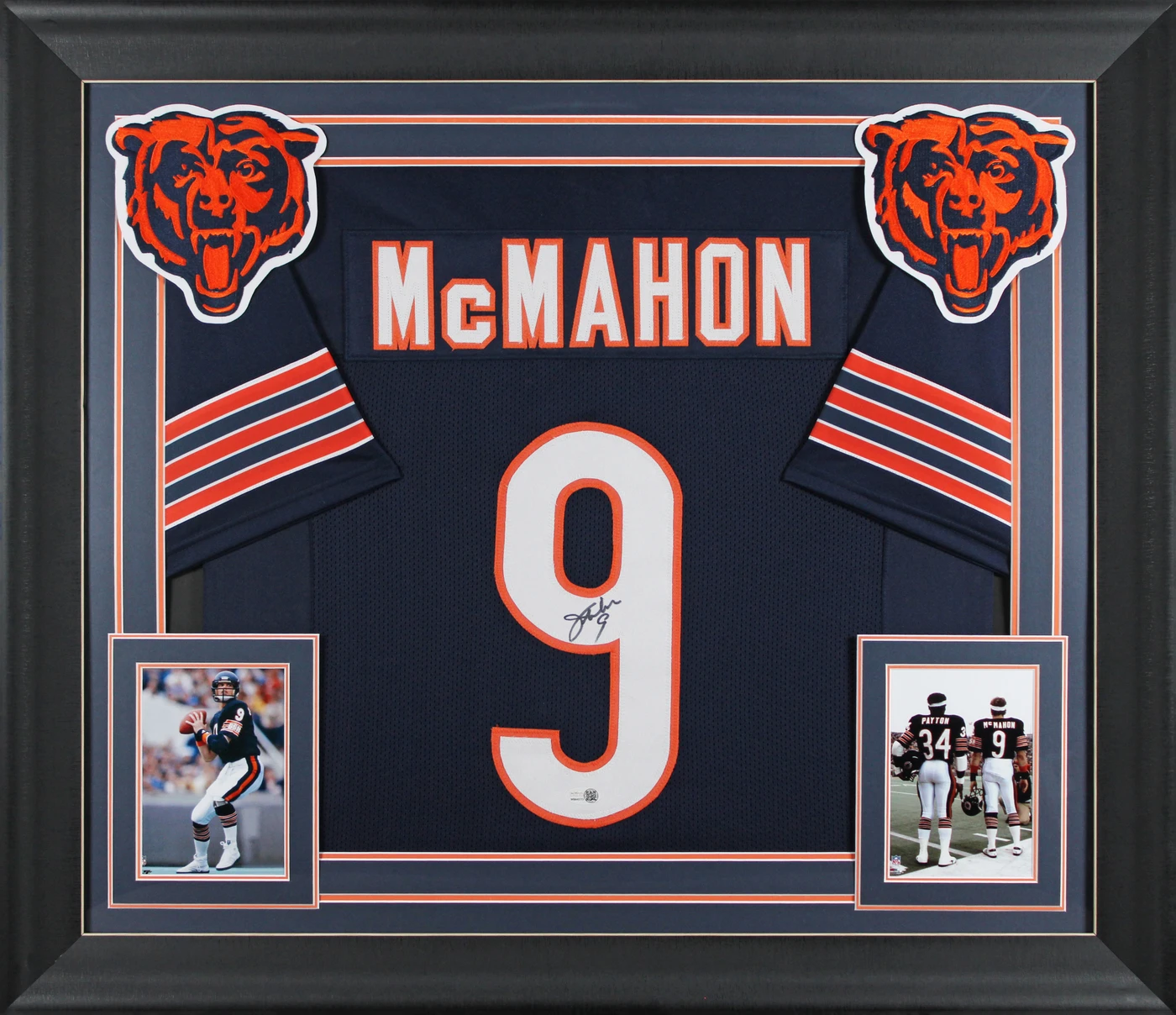 Jim McMahon Authentic Signed Navy Pro Style Framed Jersey JSA Witness