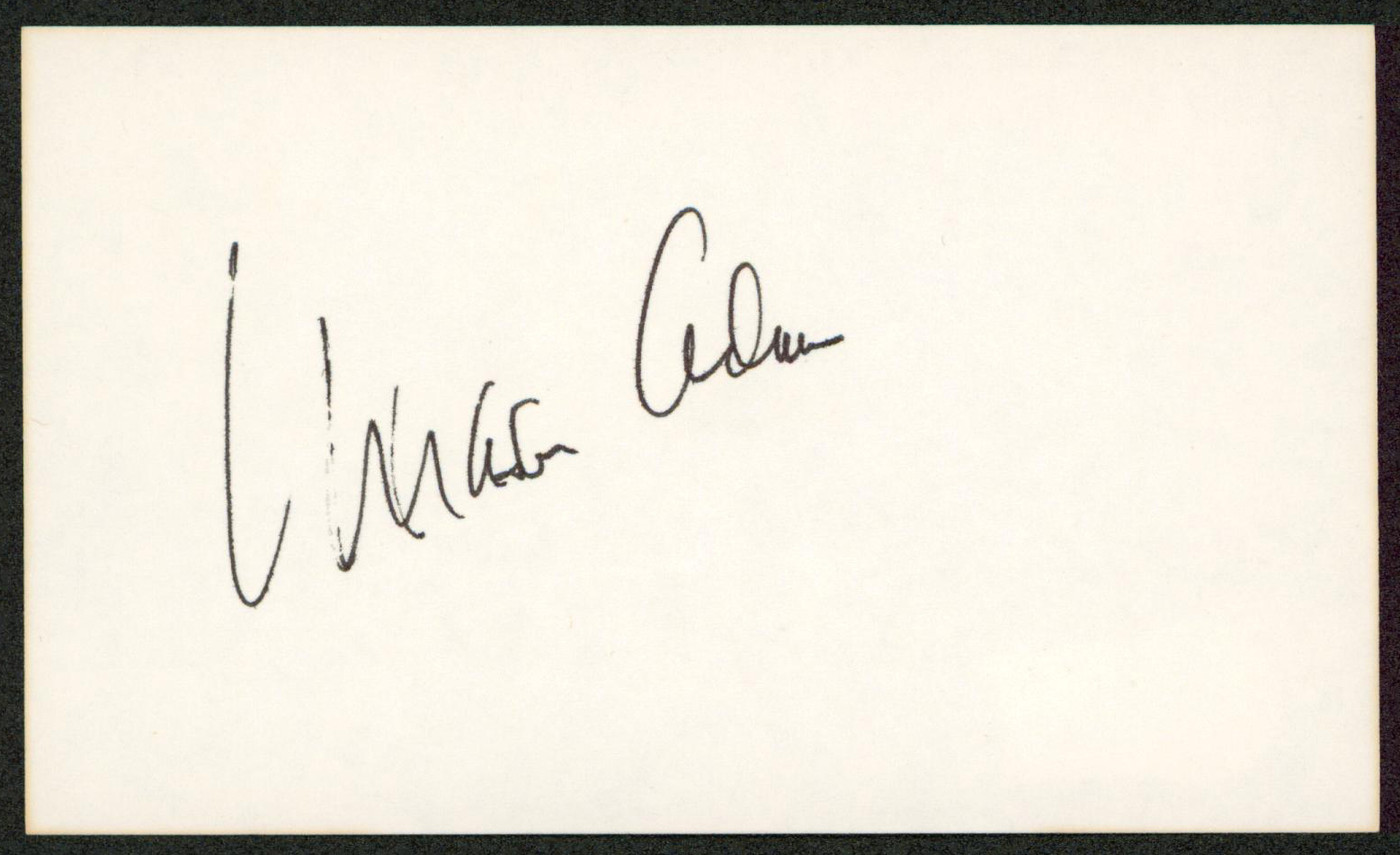Mason Adams Son in Law Authentic Signed 3x5 Index Card Autographed BAS