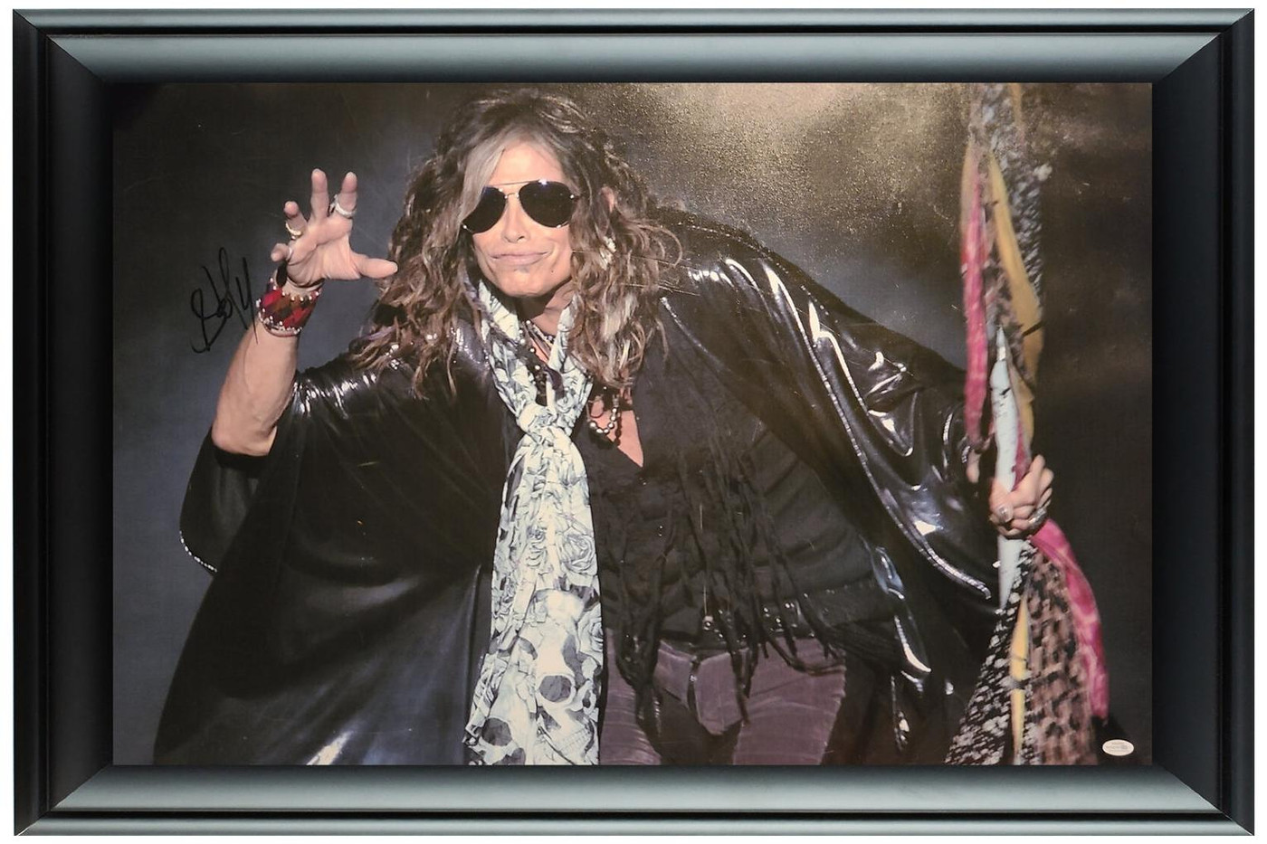 Aerosmith Steven Tyler Signed Framed 24x36 Canvas Photo Print