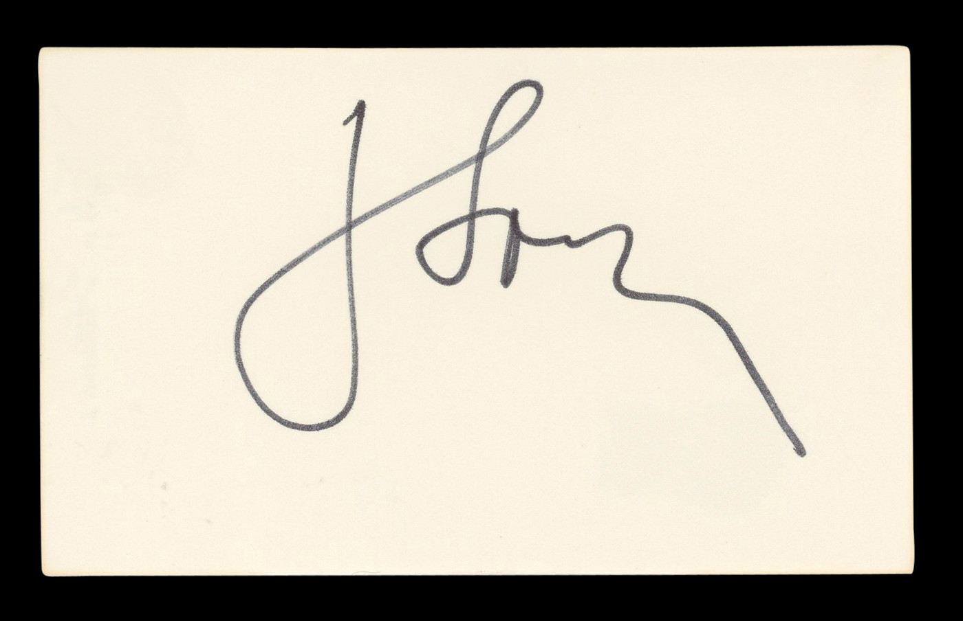 John Stamos Full House Authentic Signed 3x5 Index Card Autographed BAS #BL96614