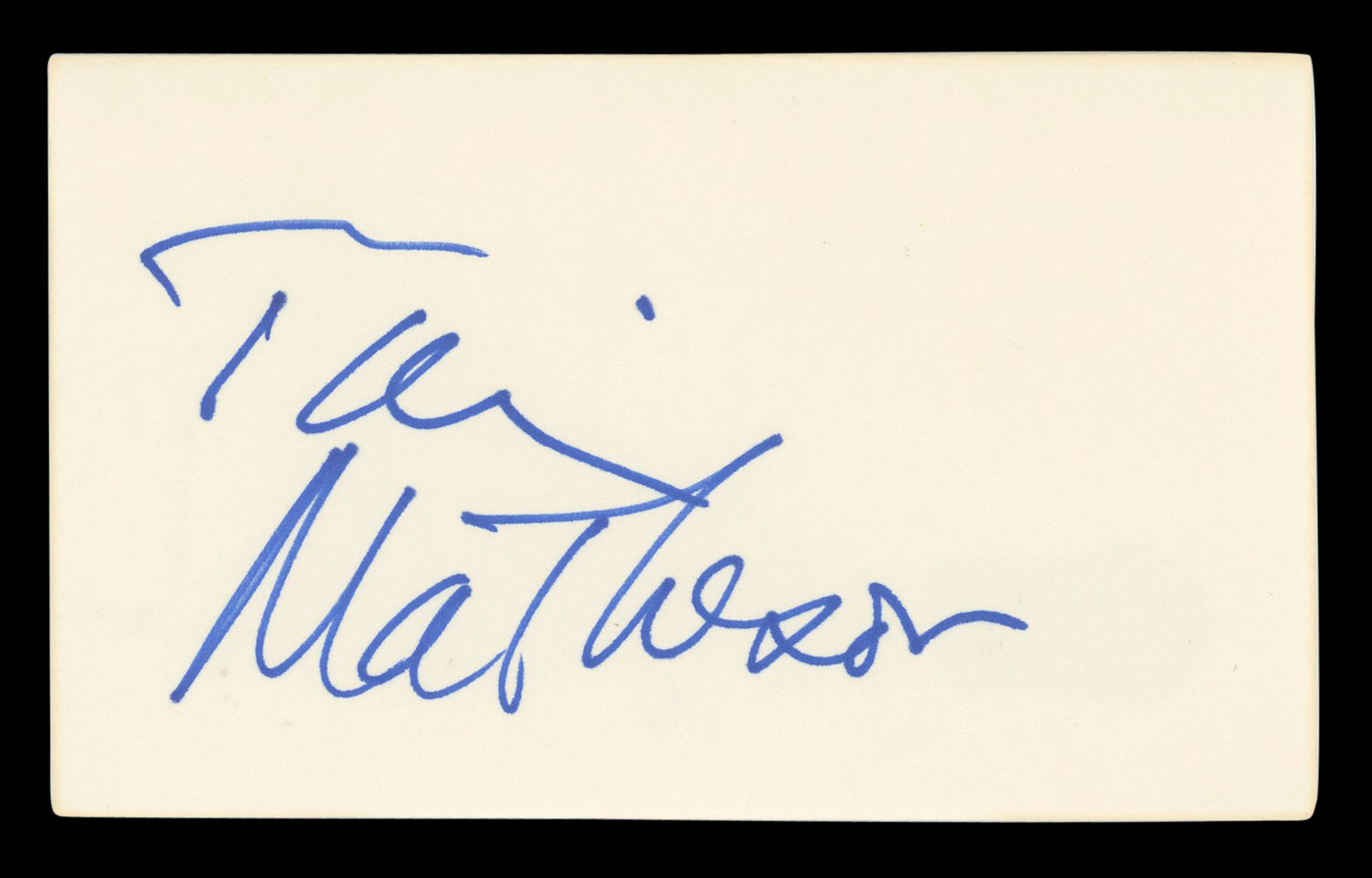 Tim Matheson Hart of Dixie Authentic Signed 3x5 Index Card BAS #BL96684