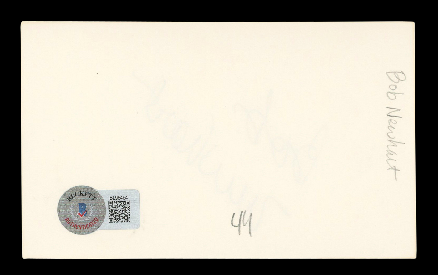 Bob Newhart The Big Bang Theory Authentic Signed 3x5 Index Card BAS #BL96464