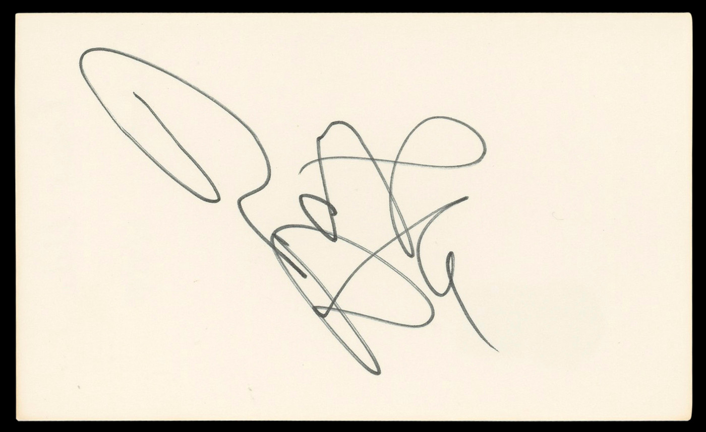 Robert Blake In Cold Blood Signed 3x5 Index Card Autographed BAS #AD70419
