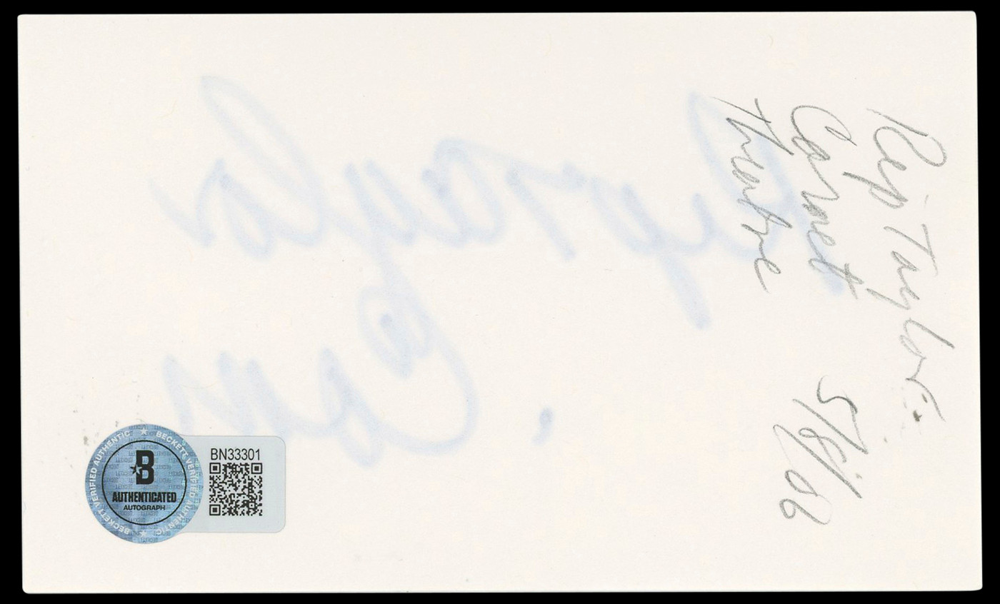 Rip Taylor Authentic Signed 3x5 Index Card Autographed BAS #BN33301