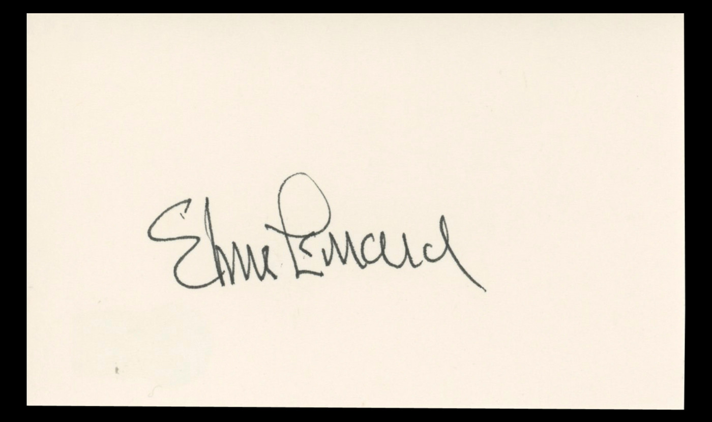 Elmore Leonard Authentic Signed 3x5 Index Card Autographed BAS #BT02500