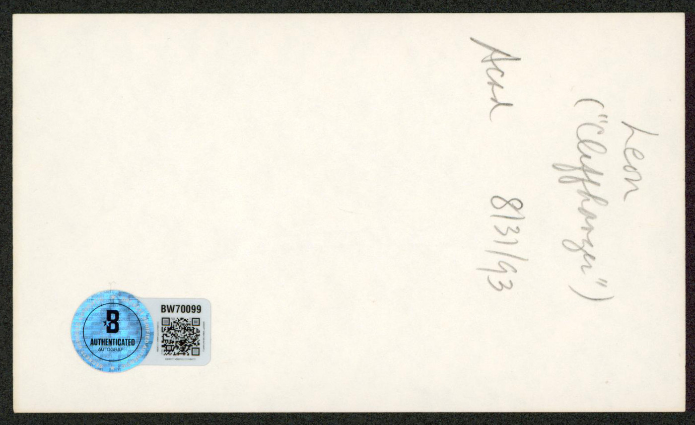 Leon Robinson Cool Runnings Authentic Signed 3x5 Index Card Autographed BAS