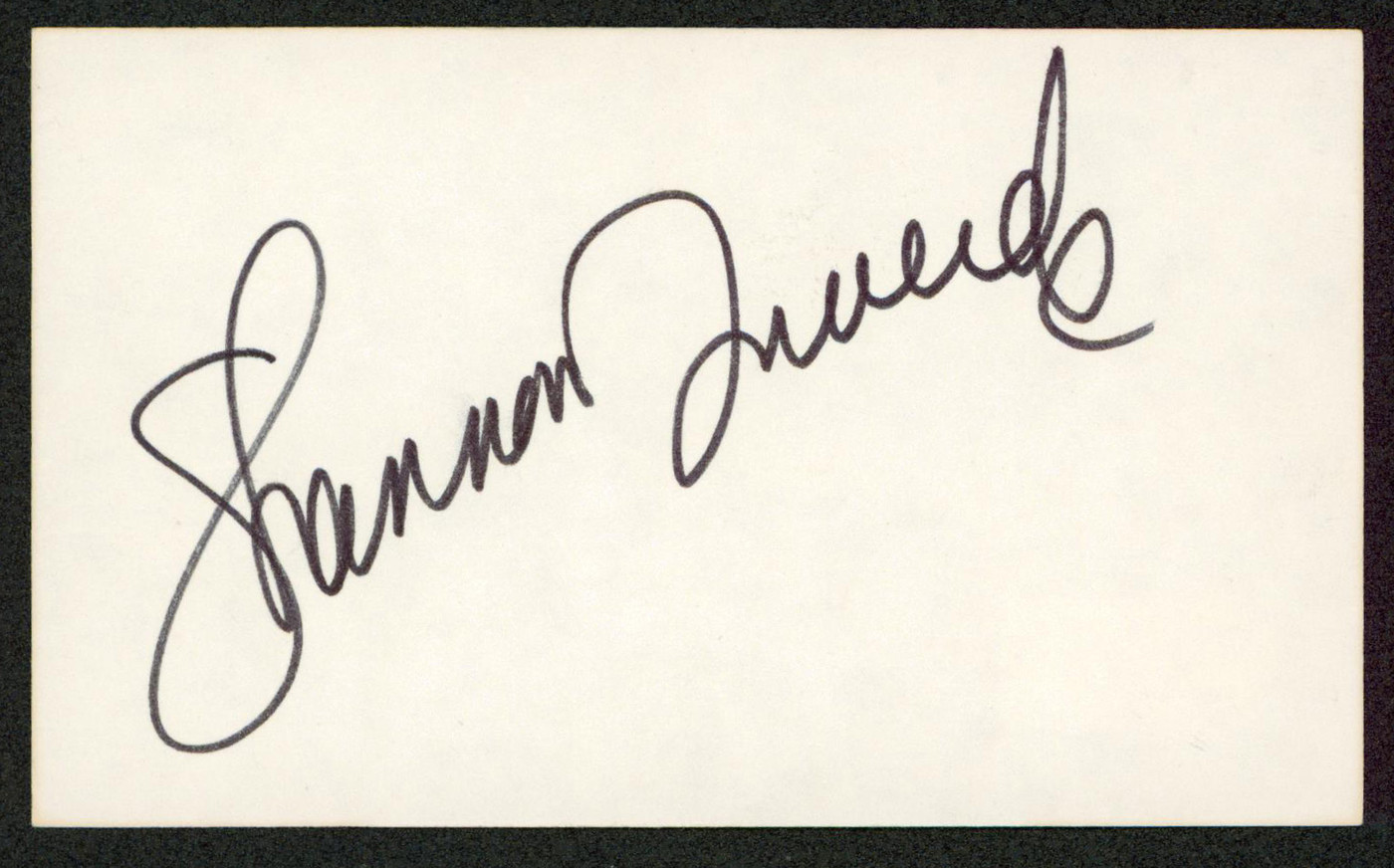 Shannon Tweed Electra Authentic Signed 3x5 Index Card Autographed BAS 2