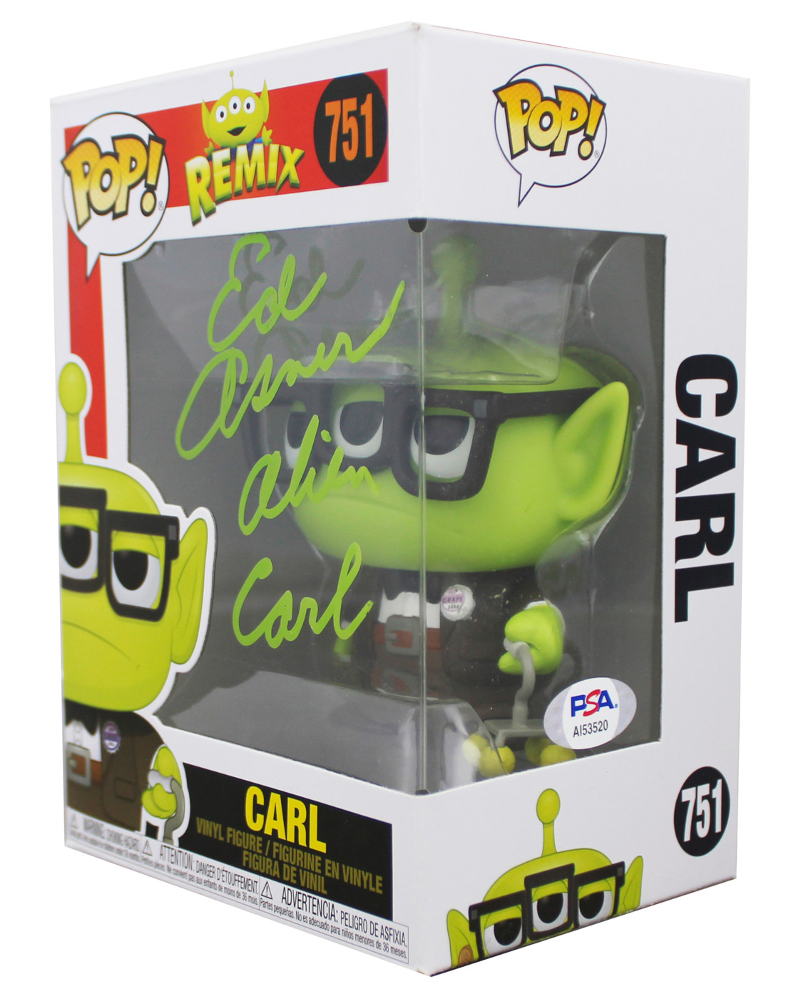 Ed Asner Up "Alien Carl" Signed Carl #751 Funko Pop Vinyl Figure PSA #AI53520